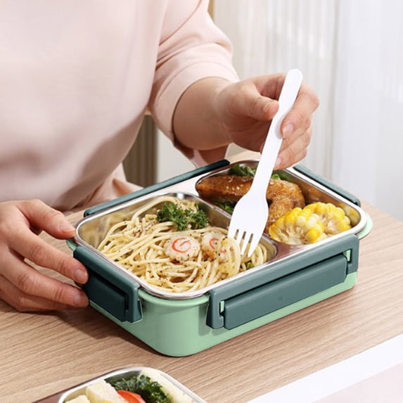 304 Stainless Steel Lunch Box Sealed Lunch Box Portable Lunch Box For Students And Office Workers Microwaveable Lunch Box