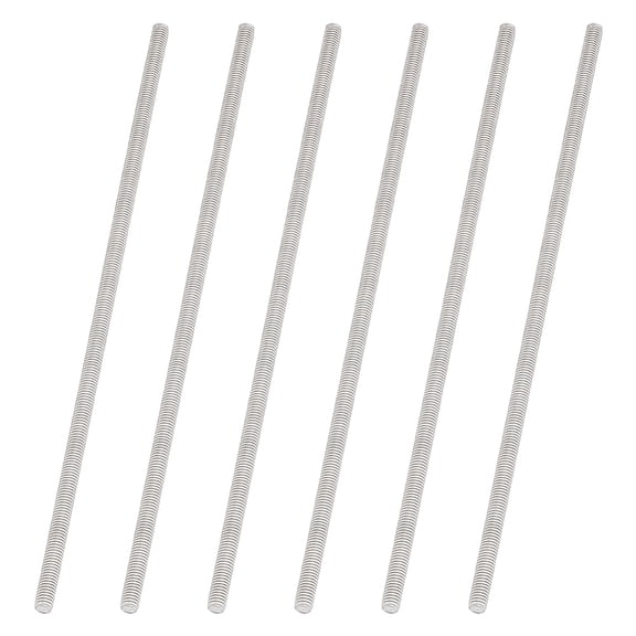 304 Stainless Steel M5 Full Screw Threaded Rod Stainless Steel Color 180x5.5mm