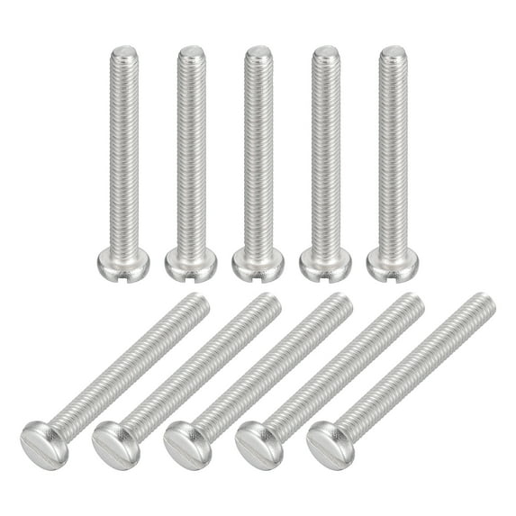 304 Stainless Steel Machine Screws 10 Pack M3x25mm Slotted Drive Pan Head Screw Bolts