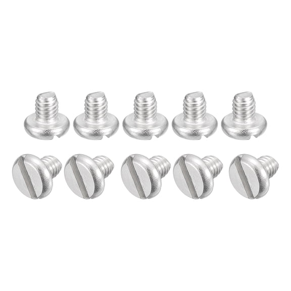 304 Stainless Steel Machine Screws 10 Pack M4x5mm Slotted Drive Pan Head Screw Bolts