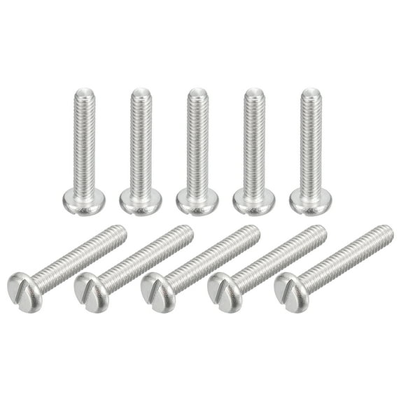 304 Stainless Steel Machine Screws, 100 Pack M2.5x14mm Slotted Drive Pan Head Screw Bolts