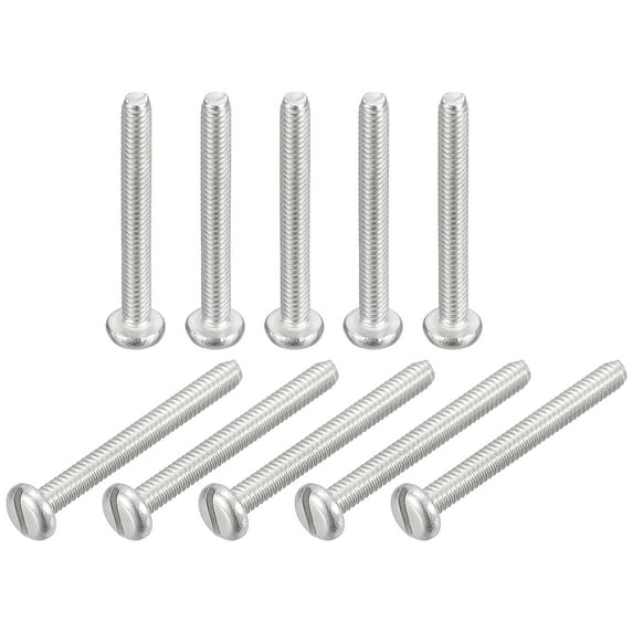 304 Stainless Steel Machine Screws, 100 Pack M2x18mm Slotted Drive Pan Head Screw Bolts