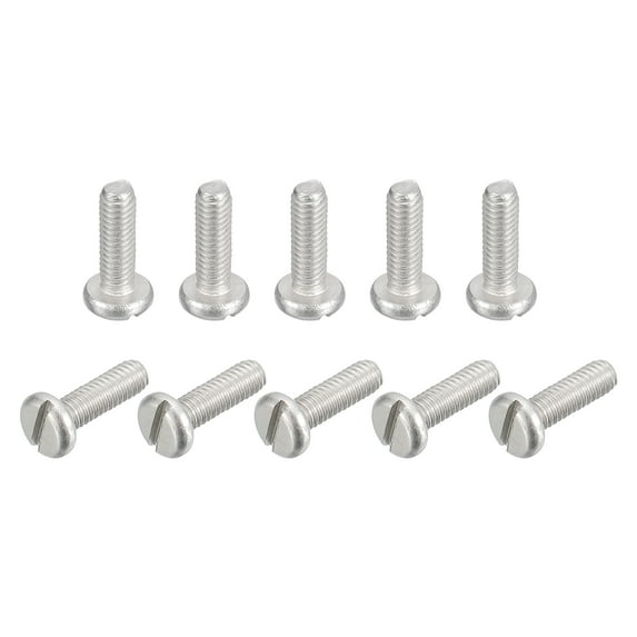 304 Stainless Steel Machine Screws, 50 Pack M2.5x8mm Slotted Drive Pan Head Screw Bolts