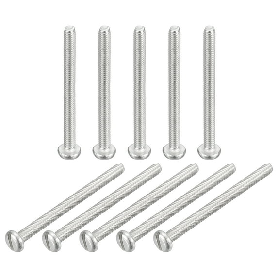 304 Stainless Steel Machine Screws, 50 Pack M2x25mm Slotted Drive Pan Head Screw Bolts