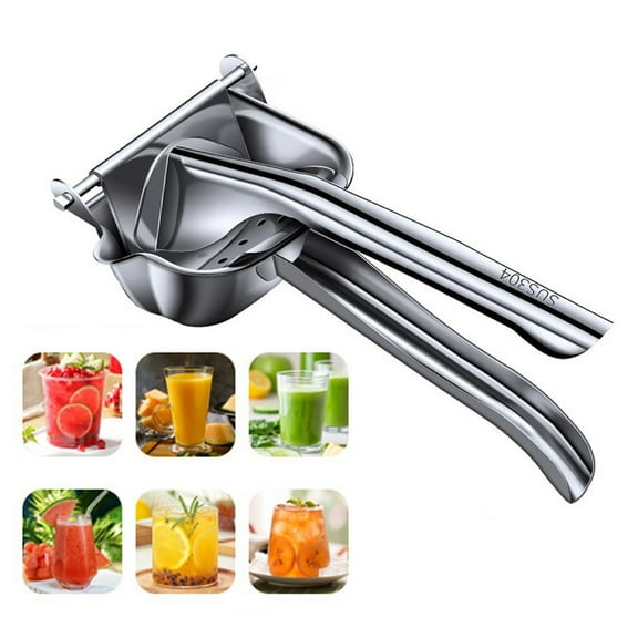 304 Stainless Steel Manual Juicer,bar juicer hand press Heavy Duty Hand Press Squeezer for Orange Lemon Lime,Dishwasher Safe Bar Juicer,Juice Extractor for Pomegranate handheld bar juicer