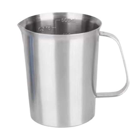 304 Stainless Steel Measuring Cup 17oz/23.7oz/33.8oz with OZ/ML Graduations,Cup Kitchen Mixing Pitcher, Precision Engraved Markings, Container for Baking and Frothing