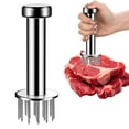 thumbnail image 1 of 304 Stainless Steel Meat Tenderizer Needle Kitchen Tool Ergonomic Grip Handle for Effortless Meat Preparation, Multi-Needle Design for Tenderizing Beef, Pork, Poultry(Round-19 Pins), 1 of 4