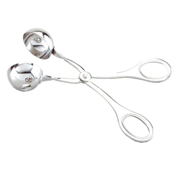 304 Stainless Steel Meatball Maker, Non-Stick Meat Baller Scoop with Anti-Slip Handle, Manual Baller Tongs with Scoop, Suitable for Meatballs Cake Pops Cookie Dough Ice Cream, Kitchen Cooking Gadget