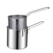 304 Stainless Steel Mini Deep Fryer With Frying Basket, Household Multi-functional Deep Cooking Pot, Easy Clean Fry Cookware for Making Fries Chicken Legs Cutlets Snacks