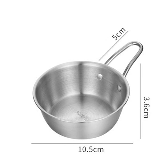 304 Stainless Steel Mixing Bowl for Handle, Korean Rice Wine Bowl for Sauce, Dessert, for Camping, Thickened Metal Seasoning Bowls, Stackable Kitchen Gadgets(Silver 10.5cm)