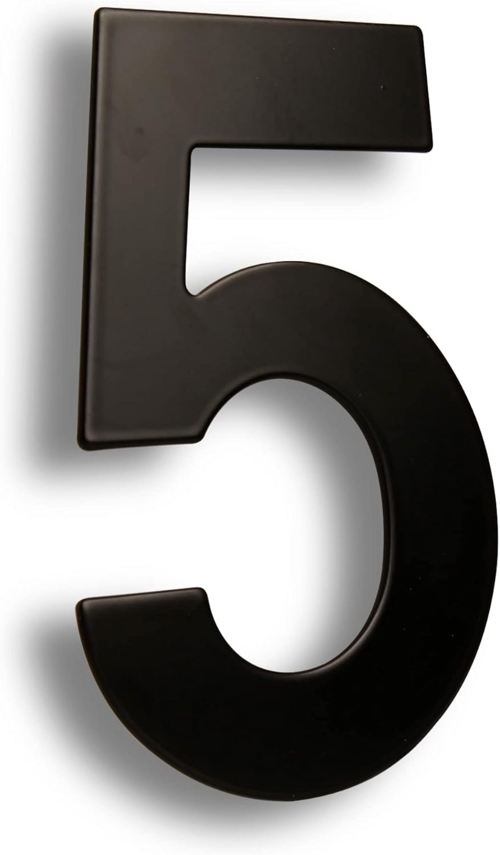 Modern Black Stainless Steel House Numbers - 6 Inch Floating Design For Home Entrance