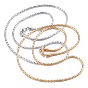 304 Stainless Steel Necklaces Coreana Chain Necklace Silver 19.6" Z439
