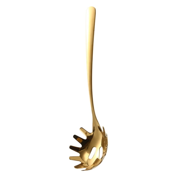 304 Stainless Steel Noodle Strainer Spoon, Multi-Purpose Rake-Shaped Lo Mein Vermicelli Ladle, Food-Grade Kitchen Cooking Tool for Pasta Vegetable Grilling.