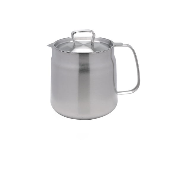 304 Stainless Steel Oil Filter Pot, Cooking Oil Filter 1500Ml Large Capacity Multi-Functional Fine Mesh Strainer with Ergonomic Handle for Kitchen