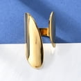304 Stainless Steel Open Cuff Ring Twist Wide Ring for Women Golden ...