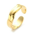 thumbnail image 1 of 304 Stainless Steel Open Cuff Ring for Women Real 14K golden Plated Size 7 1/4(17.5mm), 1 of 3