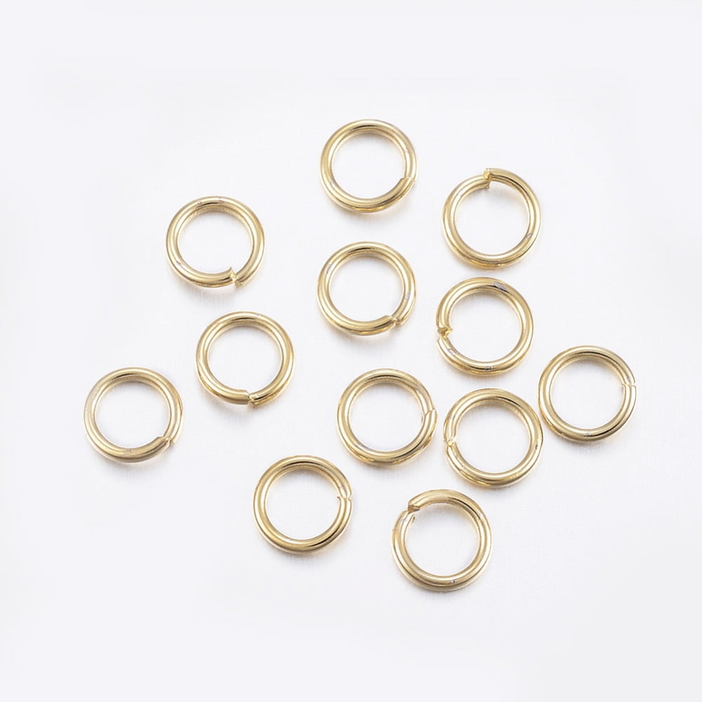 304 Stainless Steel Open Jump Rings Real 24K golden Plated 12 Gauge 15x2mm Inner Diameter: 11mm