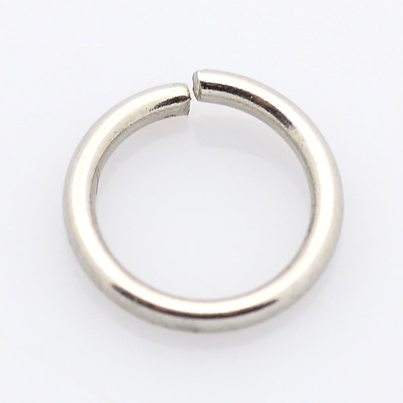 304 Stainless Steel Open Jump Rings Round 20 Gauge Stainless Steel color 8x0.8mm Inner Diameter: 6.4mm