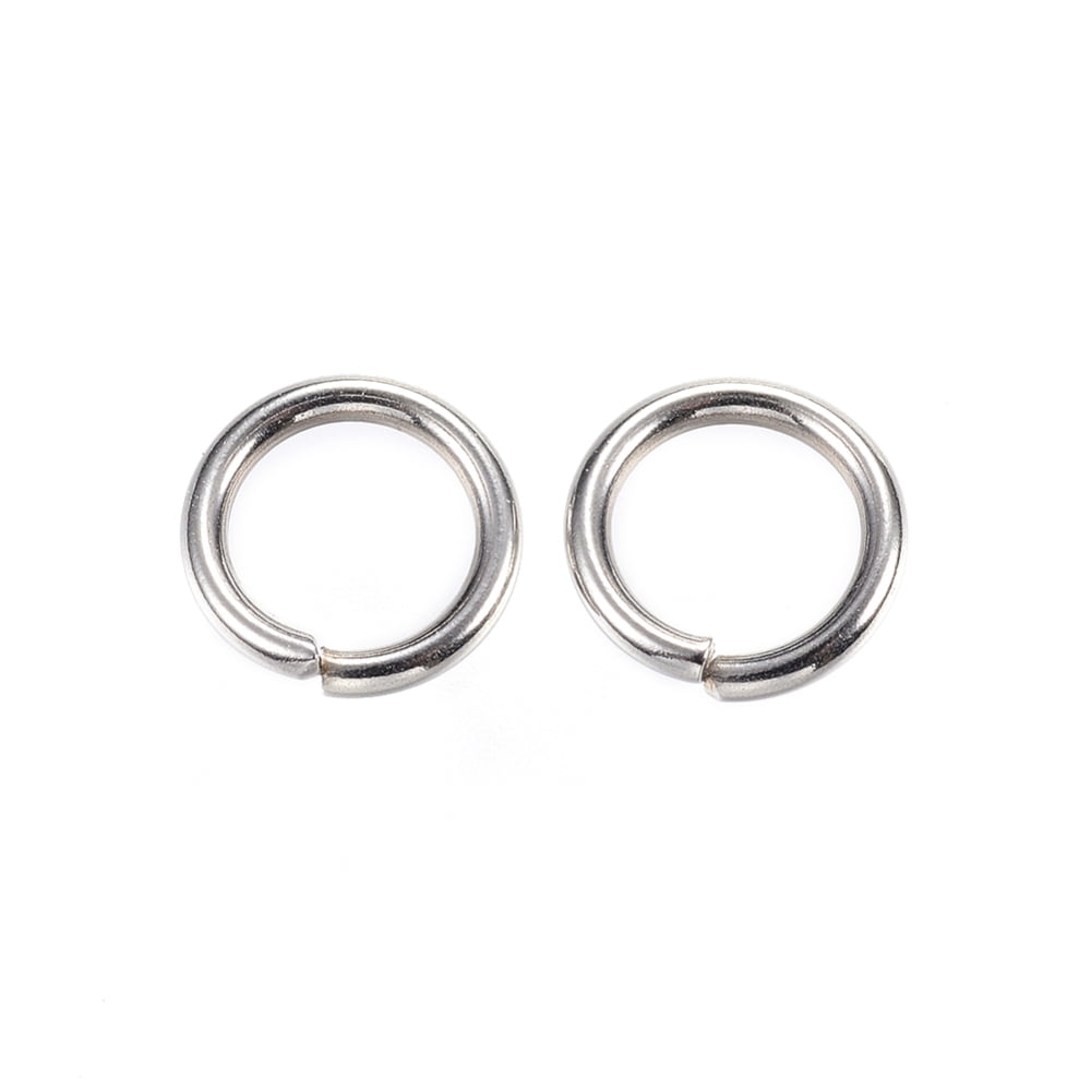 304 Stainless Steel Open Jump Rings Round Stainless Steel color 10x1.5mm Inner Diameter: 7mm 15 Gauge