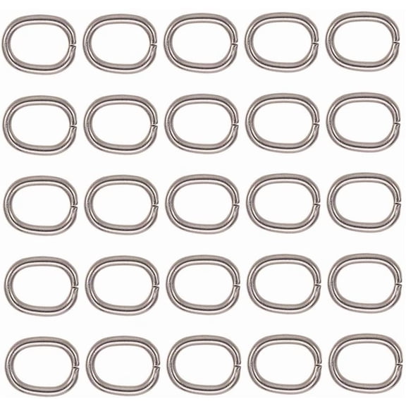 304 Stainless Steel Oval Jump Rings - 40pcs 18-Gauge 1312mm Closed Rings DIY for Earring Bracelet Necklace Pendant Jewelry DIY Craft Making