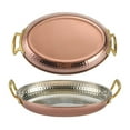 thumbnail image 1 of 304 Stainless Steel Paella Pan with Dual Handles, Heavy Duty Non Stick Uncoated Saucepan Pot for Home Kitchen Restaurants, Rose Gold,5.51 Inches, 1 of 7