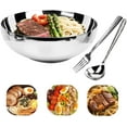 thumbnail image 1 of 304 Stainless Steel Pasta Bowls, 47oz Double Walled Insulated Soup & Salad Bowls Unbreakable, 8.7" Large Cereal/Ramen/Udon/Noodle/Pho Bowl Plates with Spoons & Forks, Dishwasher Safe, 1 of 6