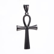 304 Stainless Steel Pendants Gunmetal 44.5x25.5x2.5mm Hole 5x9mm