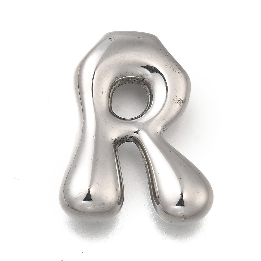 304 Stainless Steel Pendants Letter Charm Anti- Letter R 22.5x17.5x6mm ...
