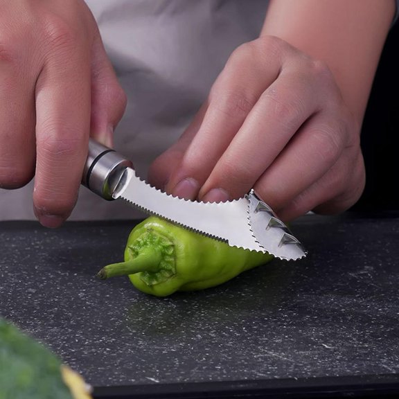 304 Stainless Steel Pepper Corer Tool For Fruits Vegetables Kitchen Use