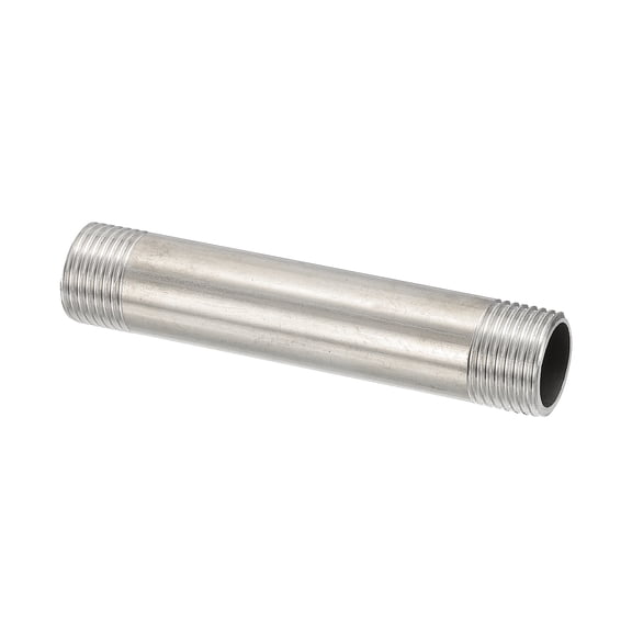 304 Stainless Steel Pipe Fitting, 1/2" BSP Male x 1/2" BSP Male Threaded 3" Length Nipple Cast Pipe