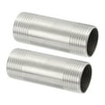 thumbnail image 1 of 304 Stainless Steel Pipe Fitting, 1" BSP Male x 1" BSP Male Threaded 3" Length Nipple Cast Pipe, 2 Pack, 1 of 6