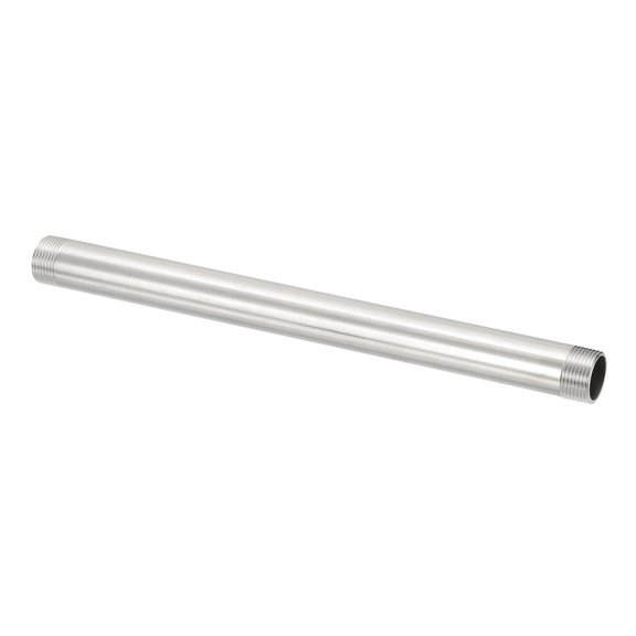 304 Stainless Steel Pipe Fitting, 3/4" BSP Male x 3/4" BSP Male Threaded 12" Length Nipple Cast Pipe