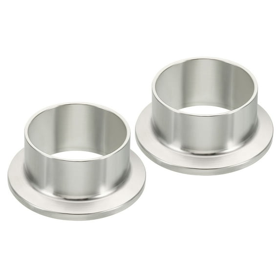 304 Stainless Steel Pipe Fitting,38mm(1.5inch) OD TC Ferrules Tube Welding Tri Clamps Ferrule for Plumbing 2Pcs