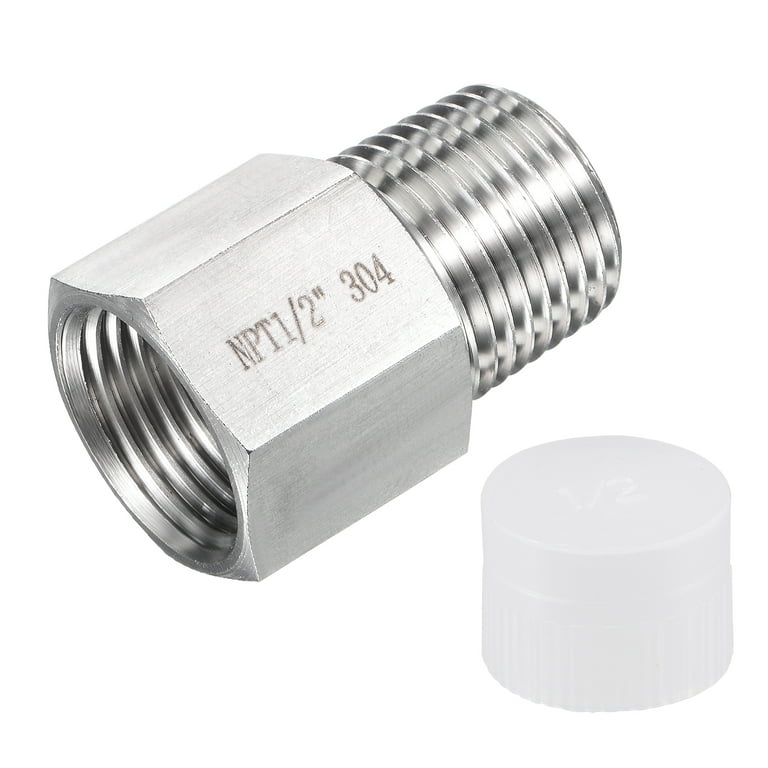 304 Stainless Steel Pipe Fitting Reducer Adapter 1/2NPT Male x