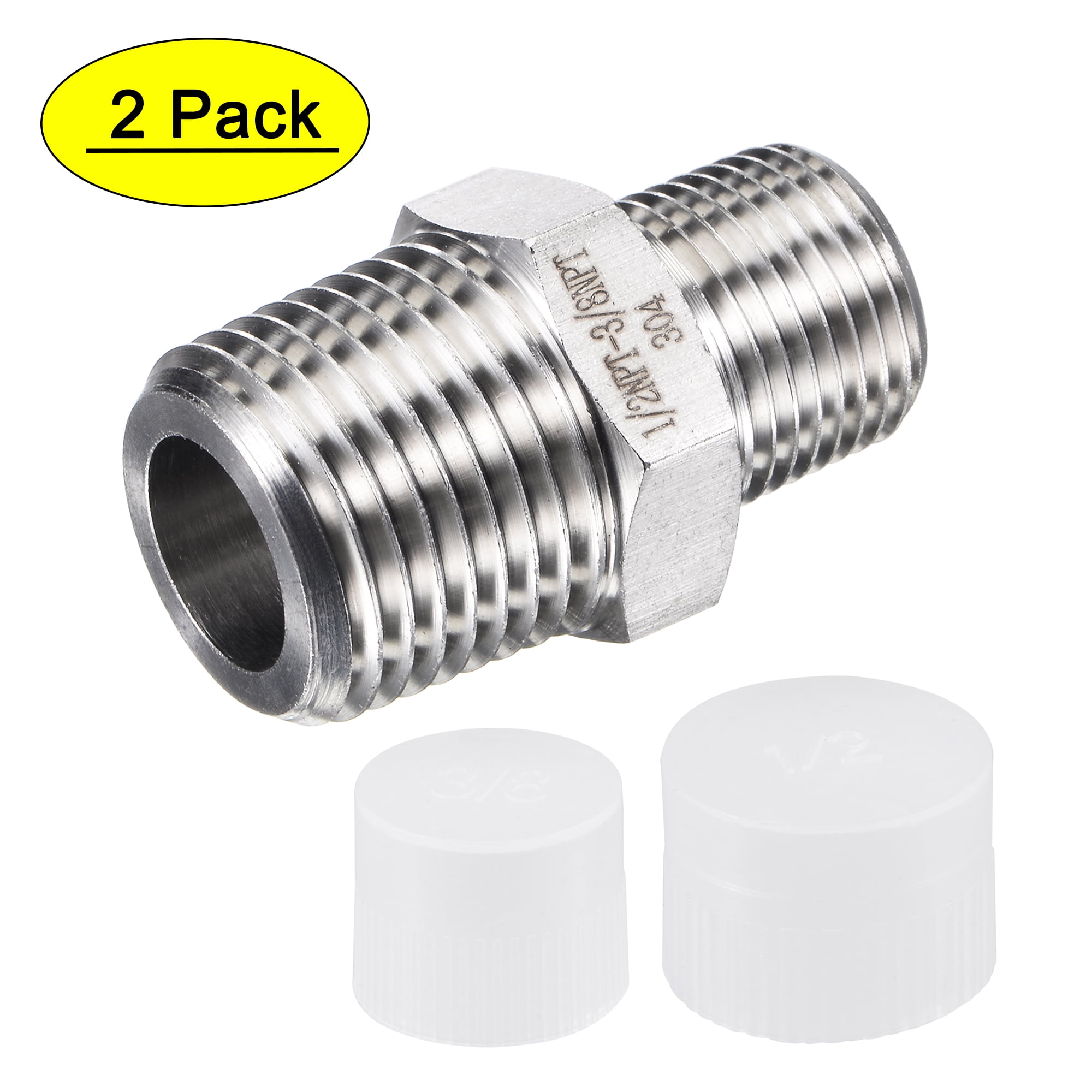 Stainless Steel 304 Reducer Bushing – 1-1/4” Male X 1” Female NPT Thread Pipe Fitting Adapter