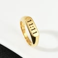 thumbnail image 1 of 304 Stainless Steel Plain Band Finger Rings with Number 11:11 Golden 6mm Size 8 1/2(18.5mm), 1 of 5