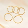 thumbnail image 1 of 304 Stainless Steel Plain Band Rings Golden 1mm Size 5(15.7mm)~Size 9(18.9mm), 1 of 2