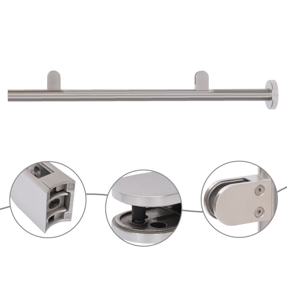 304 Stainless Steel Railing Post for Balcony Guardrails, Attic Guardrails, Staircase Guardrails Large 3.74-inch Base with Pre-drilled Holes