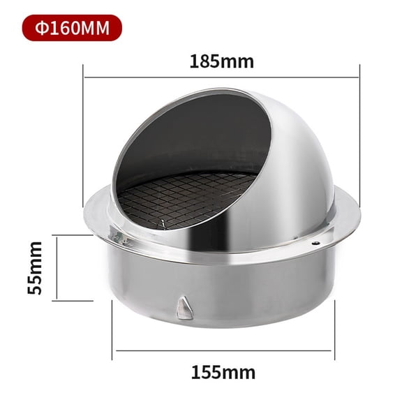 304 Stainless Steel Range Hood Weatherproof Cap Thickened And Thickened Dense