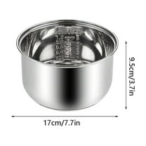304 Stainless Steel Rice Cooker Inner Pot Replacement for Zojirushi, Tiger, Multi-Cooker Replacement Inner Bowl（1.6L) - A