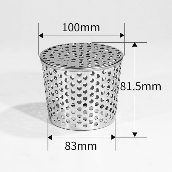 304 Stainless Steel Rodent Proof Drain Strainer, Downspout Filter Screen Mesh Insert for Floor Drain, 4 Inch
