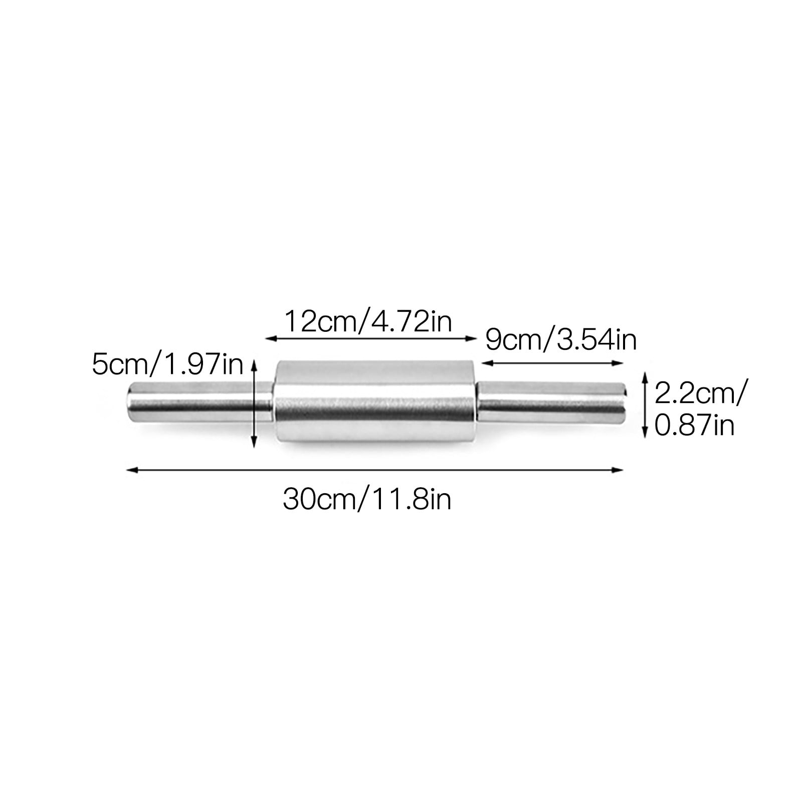 304 Stainless Steel Rolling Pin – Ergonomic 360° Rotating Baking Tool ...