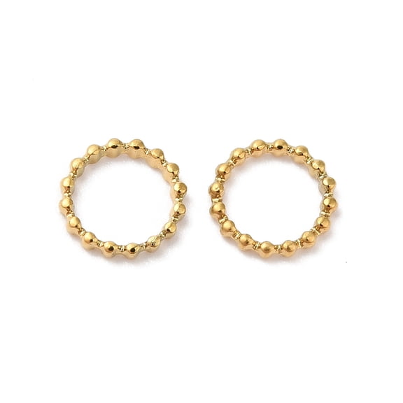 304 Stainless Steel Round Rings Soldered Jump Rings Closed Jump Rings Golden 18 Gauge 7x1mm Inner Diameter: 5mm