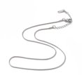 thumbnail image 1 of 304 Stainless Steel Round Snake Chain Necklace for Men Women Stainless Steel Color 15.83 inch(40.2cm) for diy, 1 of 2