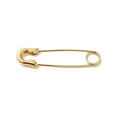 thumbnail image 1 of 304 Stainless Steel Safety Pins Real 14K golden Plated 33x8x2.5mm Hole: 4.5mm, 1 of 3