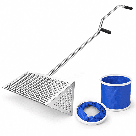 304 Stainless Steel Sand Flea Beach Rake with 8L Portable Bucket