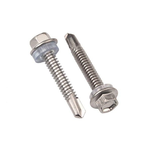 304 Stainless Steel Self-Drilling Hex Screw Cross Hexagonal FlangeHead Screws Wood Nail M3.5 M4.2 M4.8 M5.5 M6.3