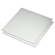 304 Stainless Steel Sheet , 0.03" x 12" x 12" Brushed Finish - Good for Industry, DIY Projects, Home Decoration 2 Pack