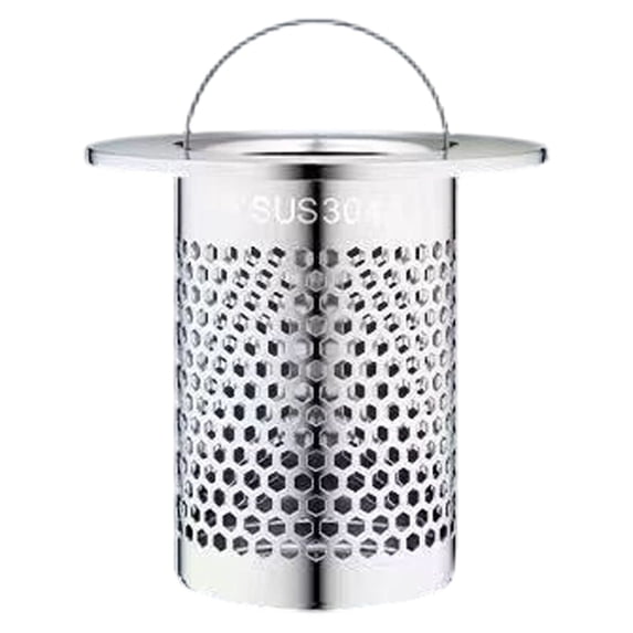 304 Stainless Steel Short Small Drain Strainer with Handle, Anti-Clog Filter, Reusable Rust-Resistant Mesh, for Bathroom Shower, Bathtub & Kitchen Sink (3 PCS)