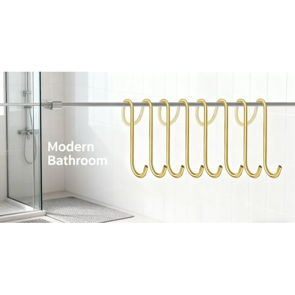 304 Stainless Steel Shower Door Hooks + Squeegee Set – Rust-Resistant Bathroom Essential